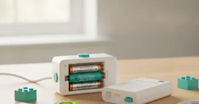 Смарт-хаб WeDo 2.0, батарейный отсек и аккумуляторный блок
