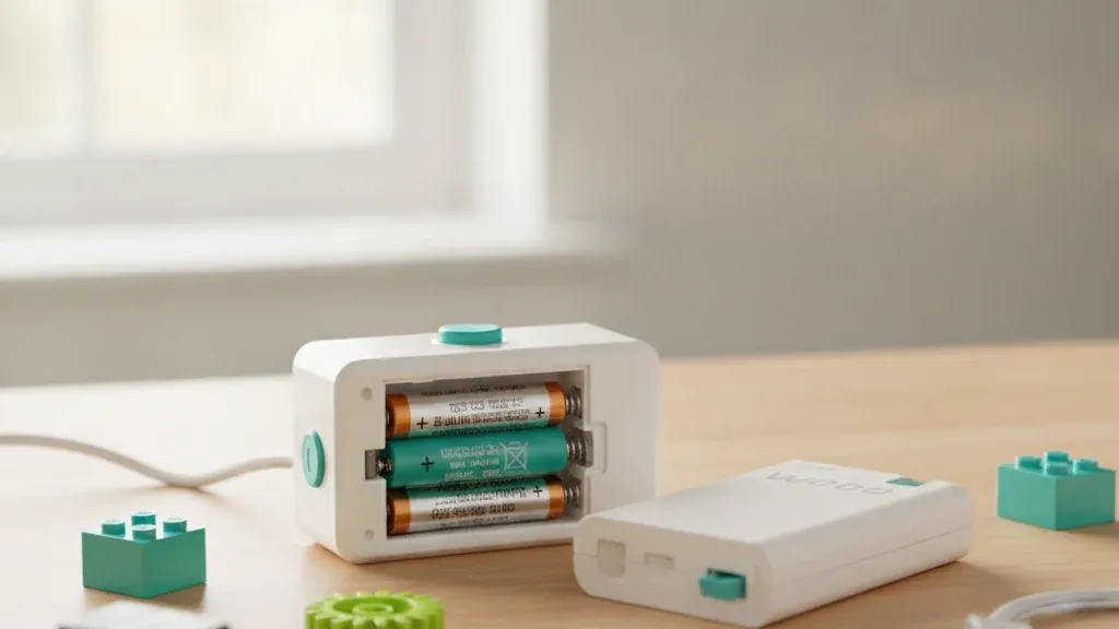 Смарт-хаб WeDo 2.0, батарейный отсек и аккумуляторный блок