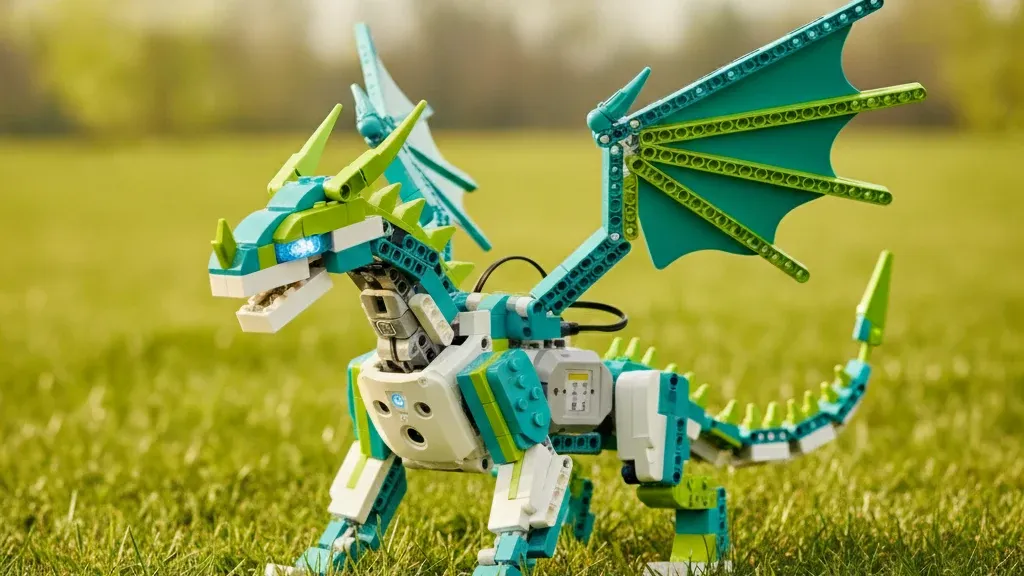 Робот-дракон из конструктора РобоГуру, совместимого с WeDo 2.0